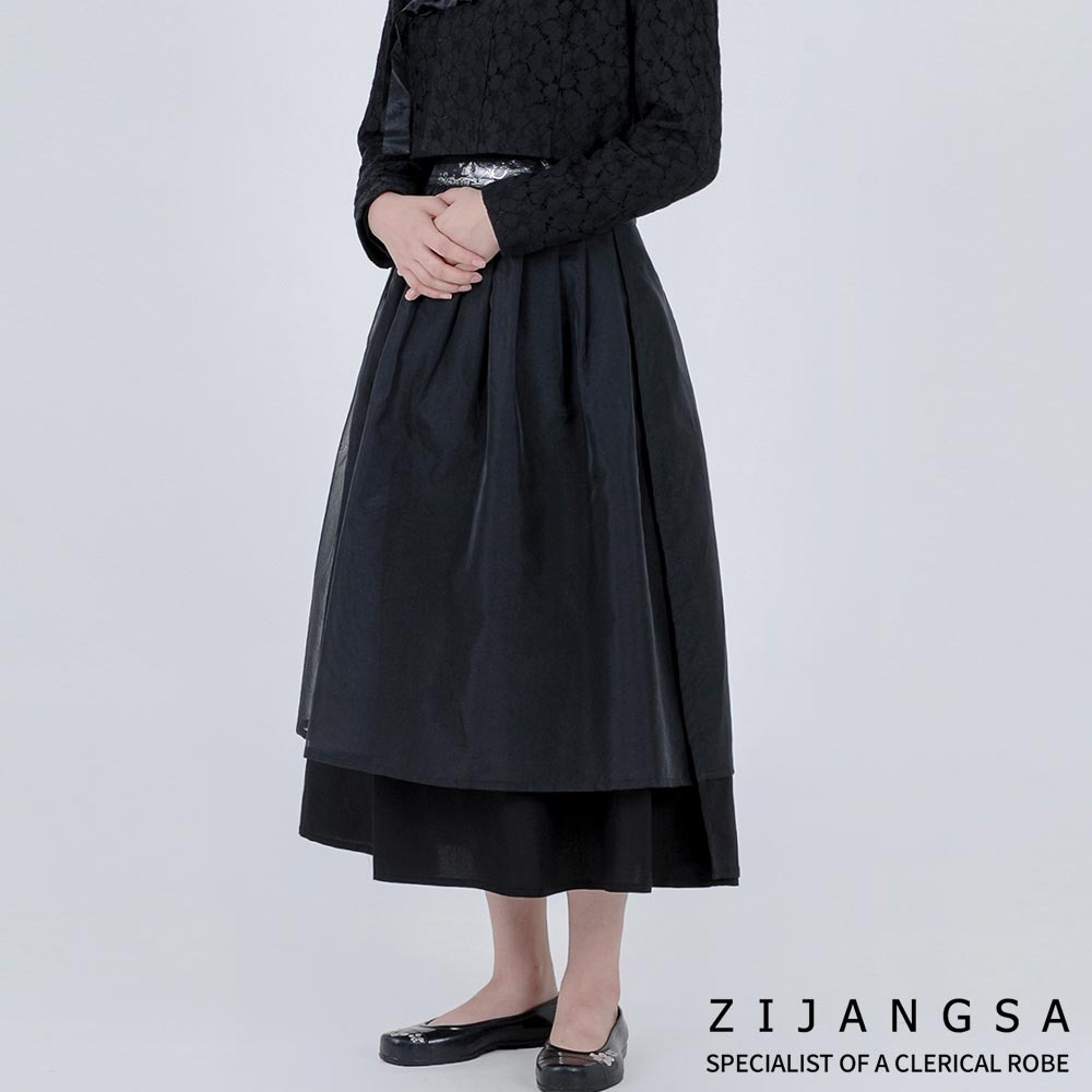 [23019] 노방 양면 마 허리 치마 여자 스커트  한복 생활한복 개량 패션 모던 템플스테이