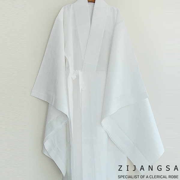 [1015] 제일모직 쏠라미 흰색 장삼 스님 /  승복 법복 생활한복 개량한복